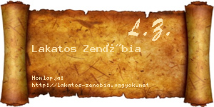 Lakatos Zenóbia névjegykártya