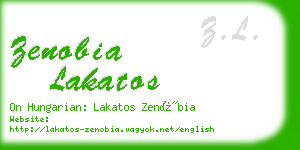zenobia lakatos business card